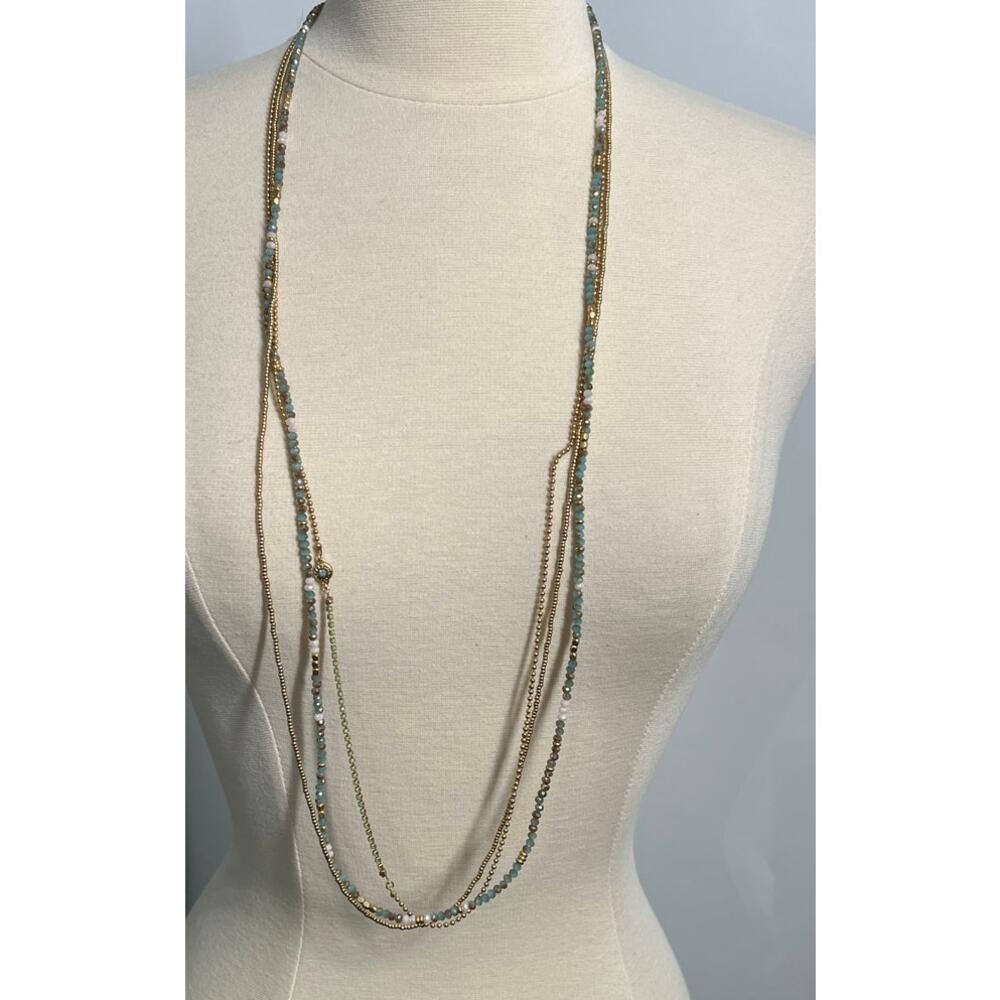 SPARTINA 16 inch Option 8 Inch Beaded Semiprecious Stones Necklace - Picture 2 of 7